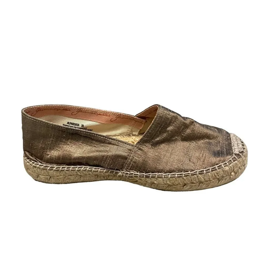 GAIMO Flat Espadrilles Slip-On Flat Shoes Copper Bronze 8